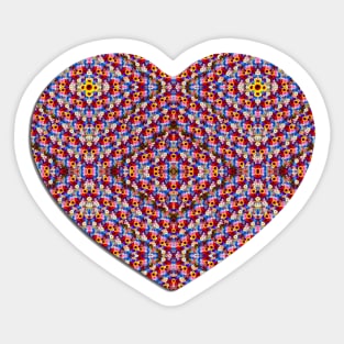 Flower Power Pattern and Heart Sticker